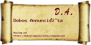 Dobos Annunciáta névjegykártya